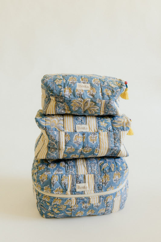 Bonita Patchwork Quilted LRG Cosmetic Bag