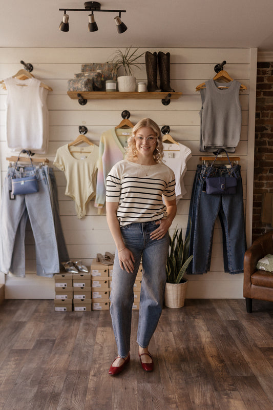 Wes | High Rise Barrel Denim