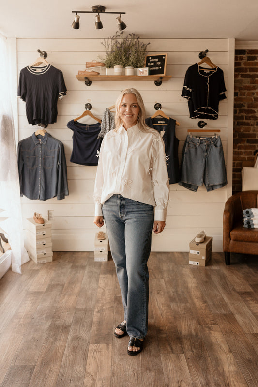 Natalie | Bow Shirt