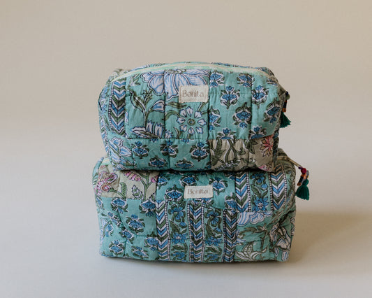 Bonita Patchwork Quilted MED Cosmetic Bag
