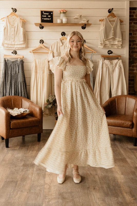 Francesca Dress | Yellow Floral