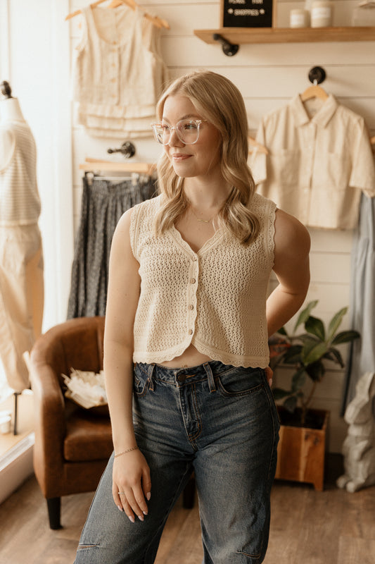 Knit Vest | Natural