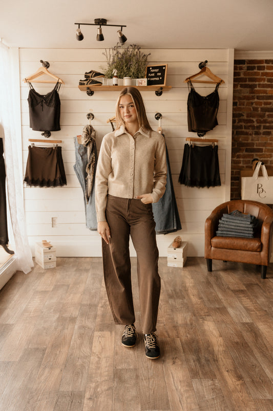 Lori | Cardigan + Detachable Fur Collar