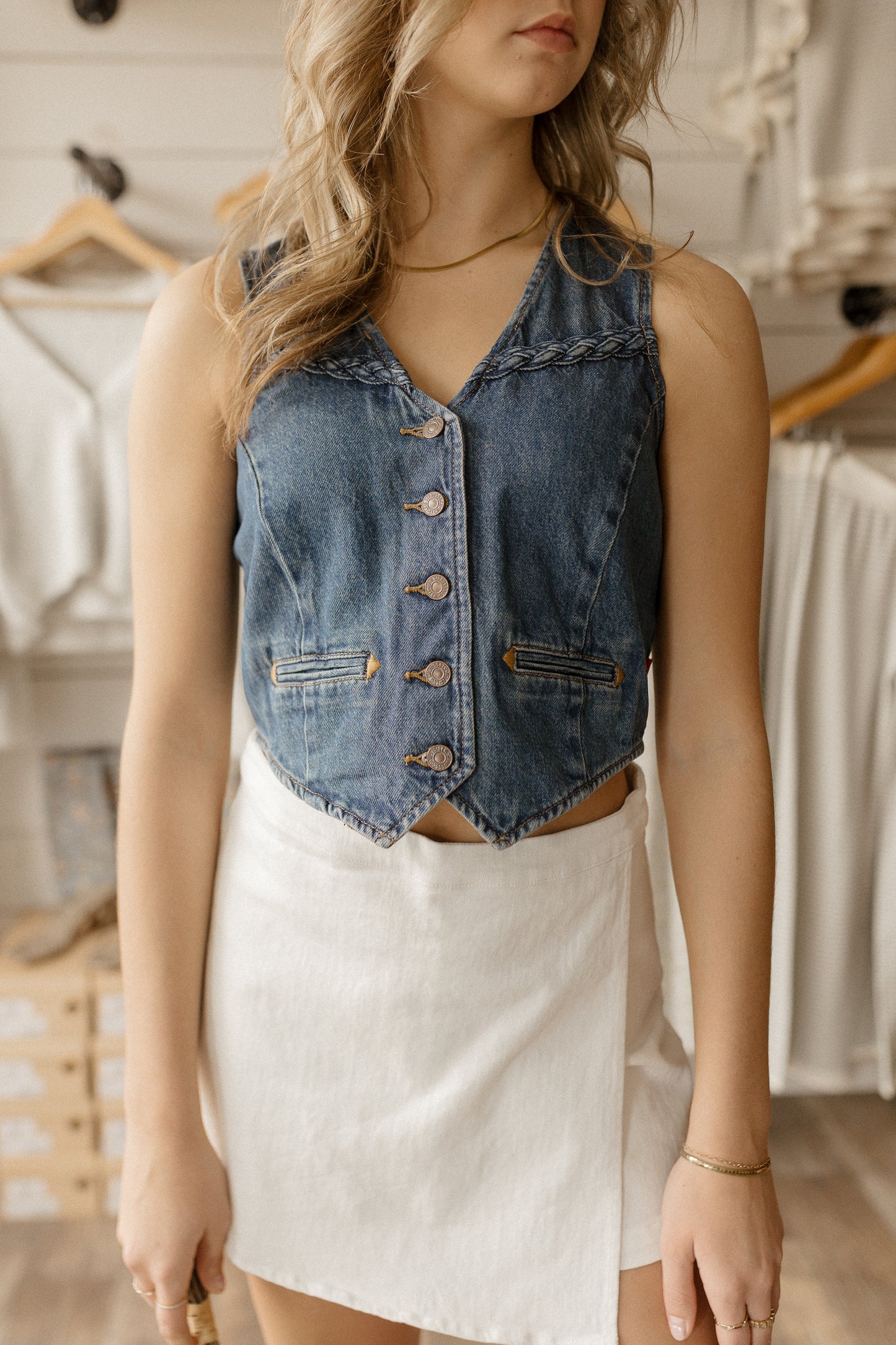 Braided Denim | Vest