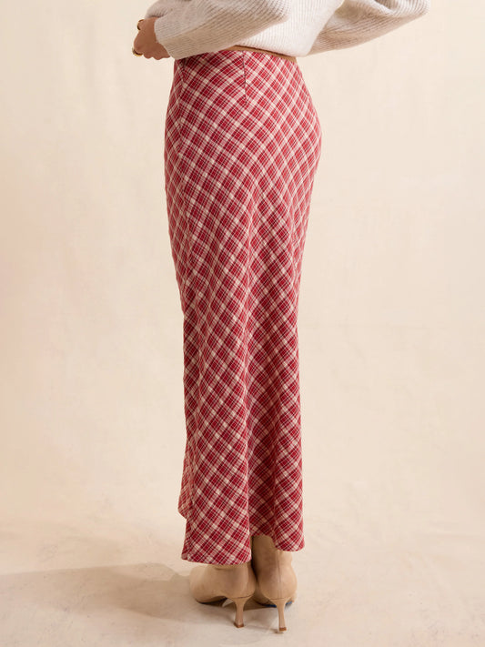 Callie | Plaid Midi Skirt