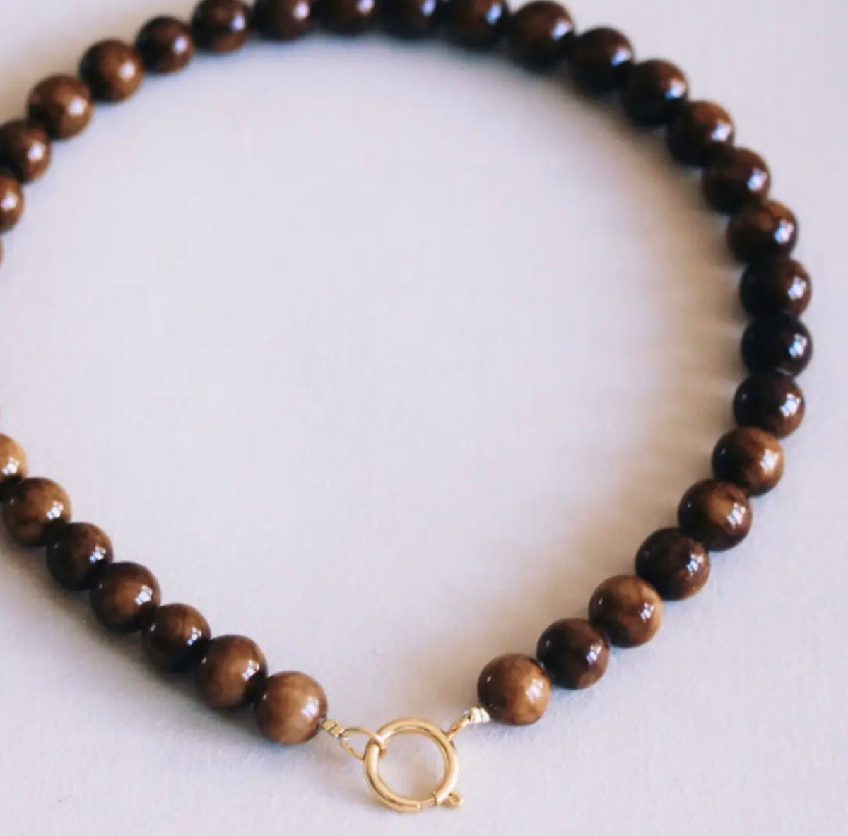 Dark Brown Natural Stone | Necklace