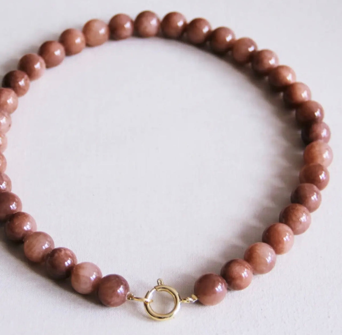 Brown Beaded Stone | Necklace