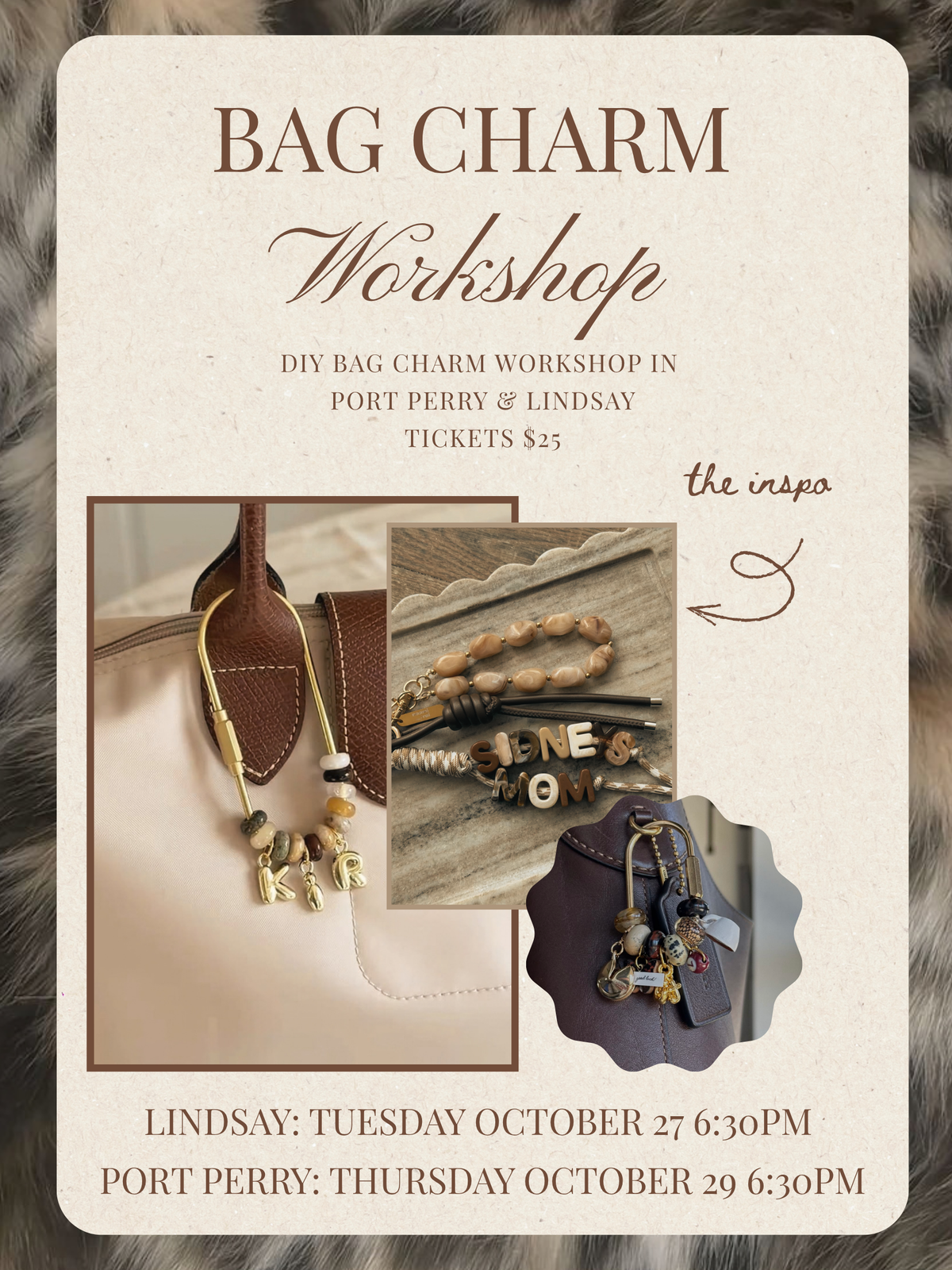 DIY Bag Charm Workshop