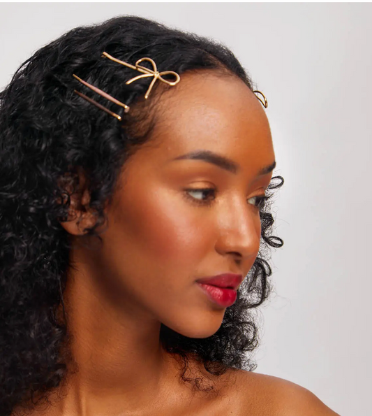 Metal Cloud & Bow | Bobby Pins