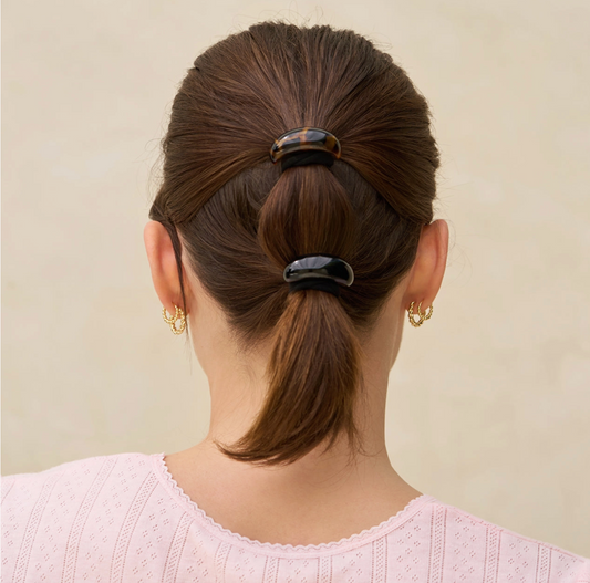 Black + Tort Cloud Cuffs | Small