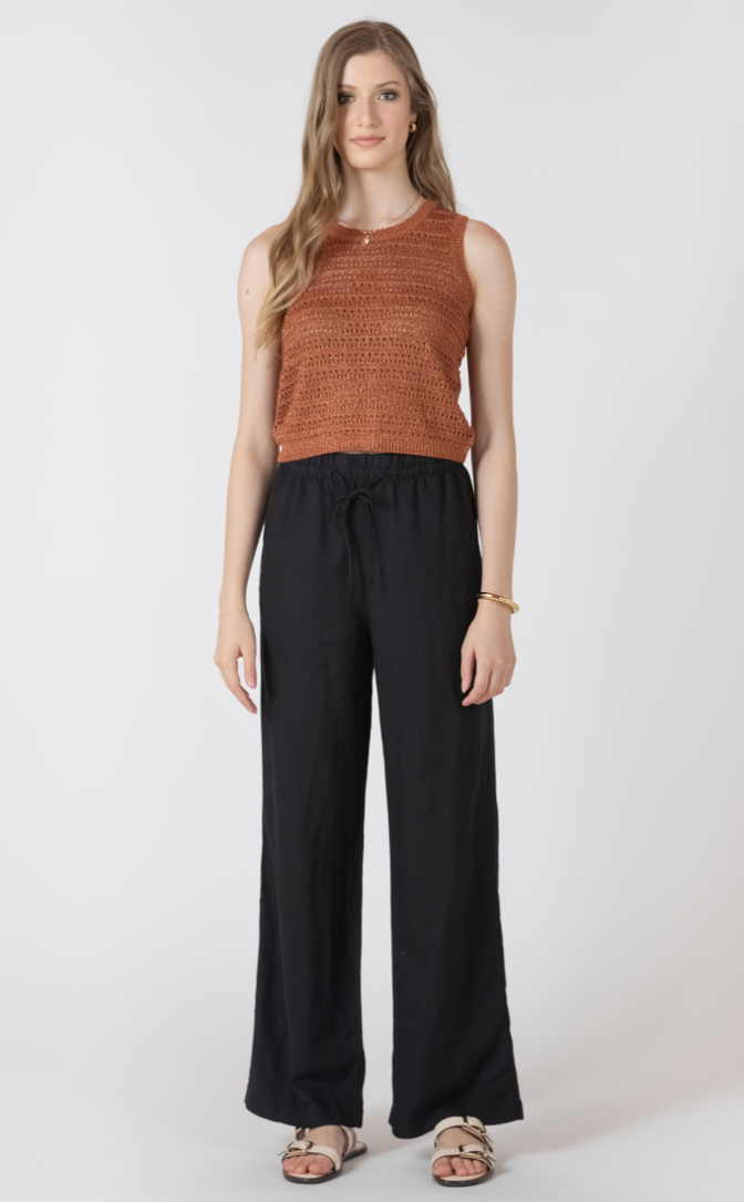 Black Linen | Trousers