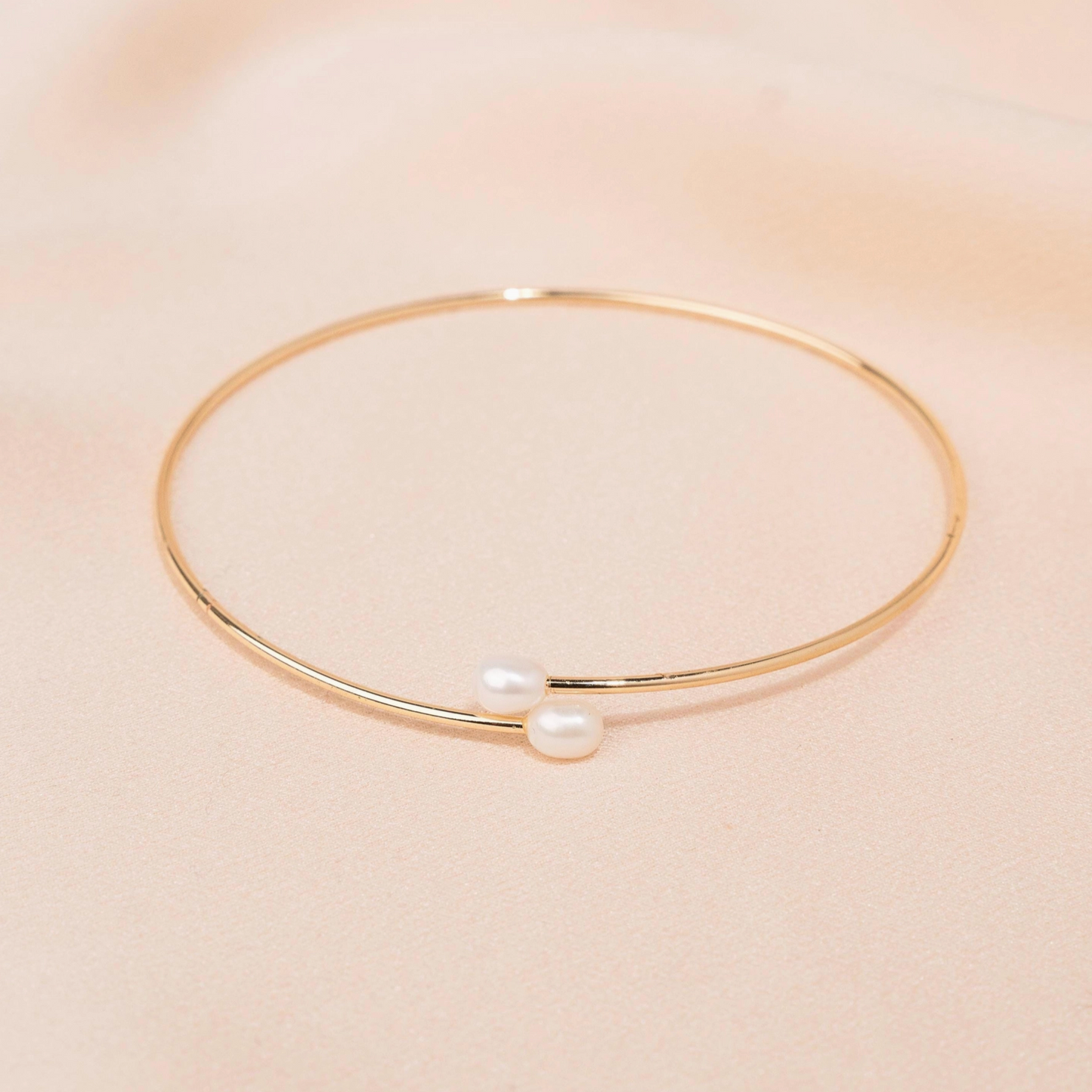 Gold Pearl | Bangle Bracelet
