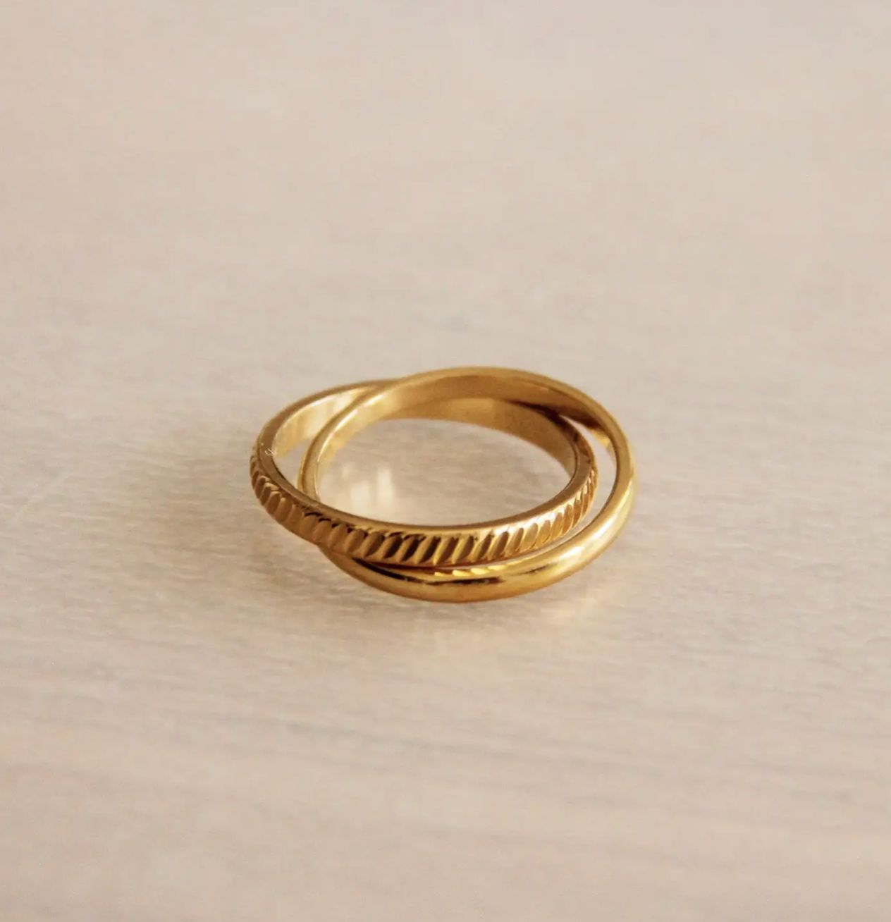 Steel double infinity ring