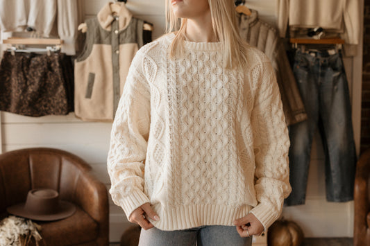 Irish Cable Knit | Sweater (cream)