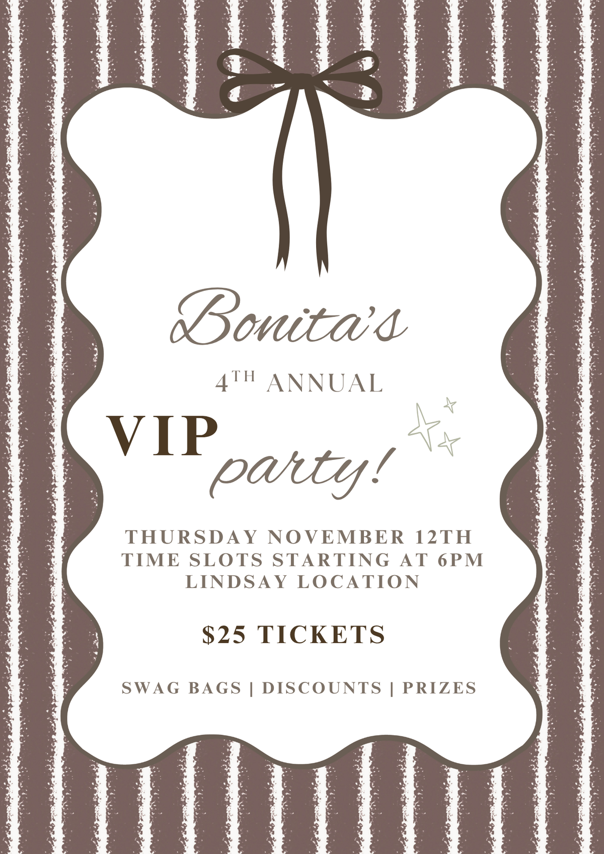 Bonita's 4th Year VIP Party | LINDSAY LOCATION