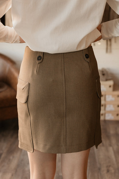 Woven Mini | Cargo skirt