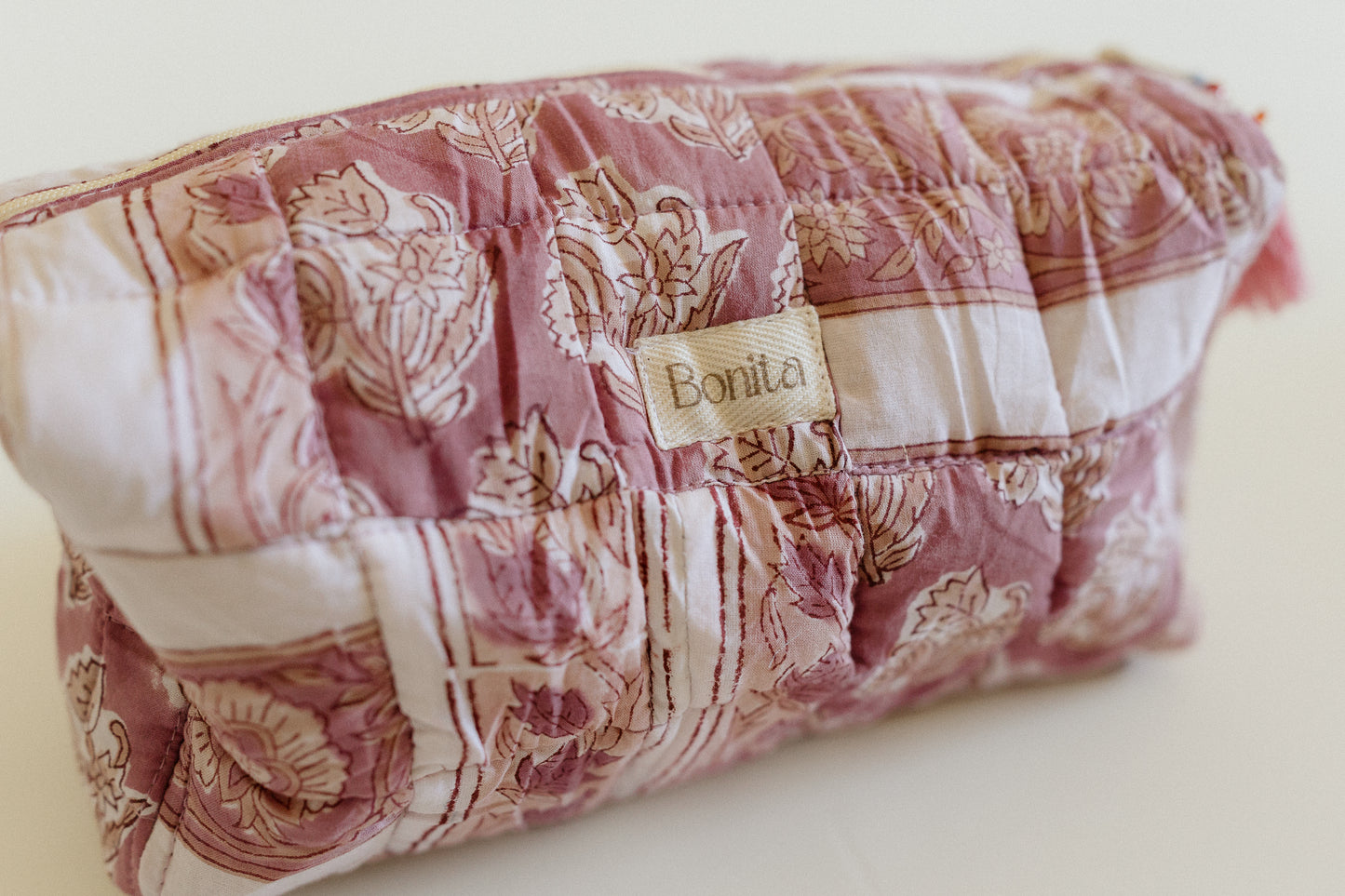 Bonita Patchwork Quilted MED Cosmetic Bag
