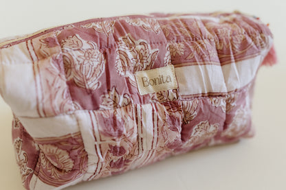 Bonita Patchwork Quilted MED Cosmetic Bag