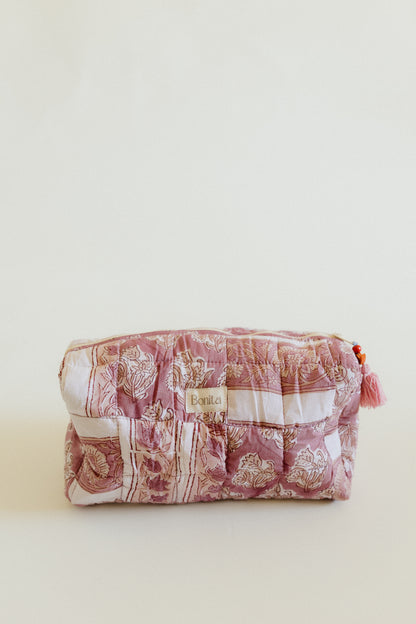 Bonita Patchwork Quilted MED Cosmetic Bag