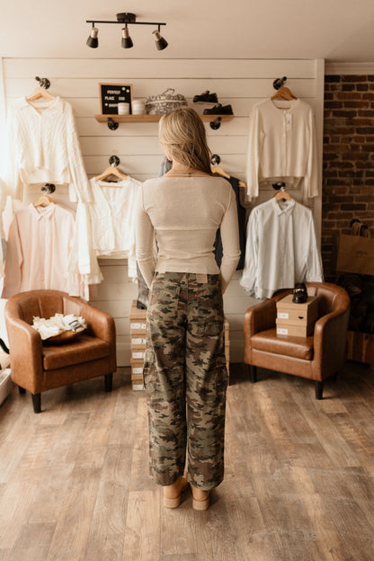 Super Low Loose Cargo | Camo Clove