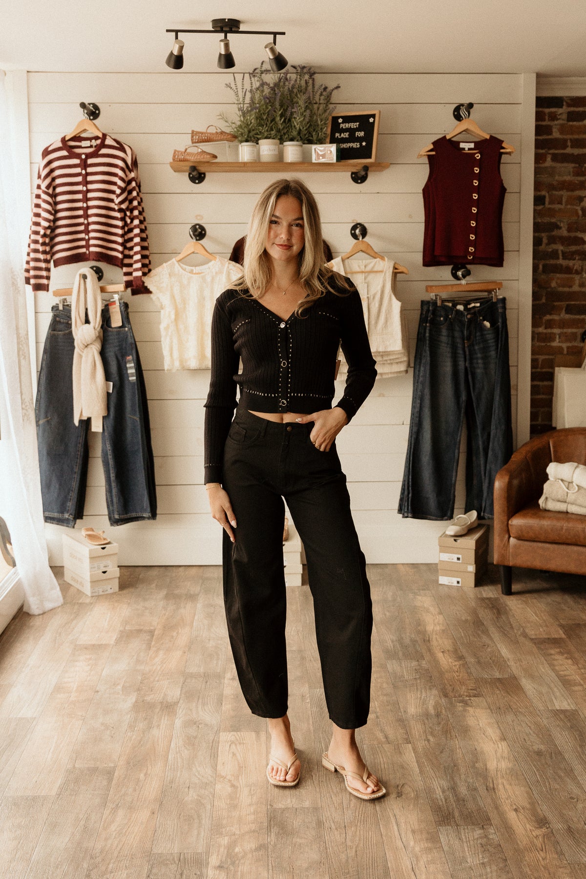Rylee + Cru: BLK Denim | Barrel Pant