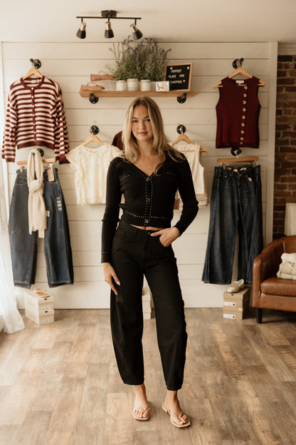 Rylee + Cru: BLK Denim | Barrel Pant