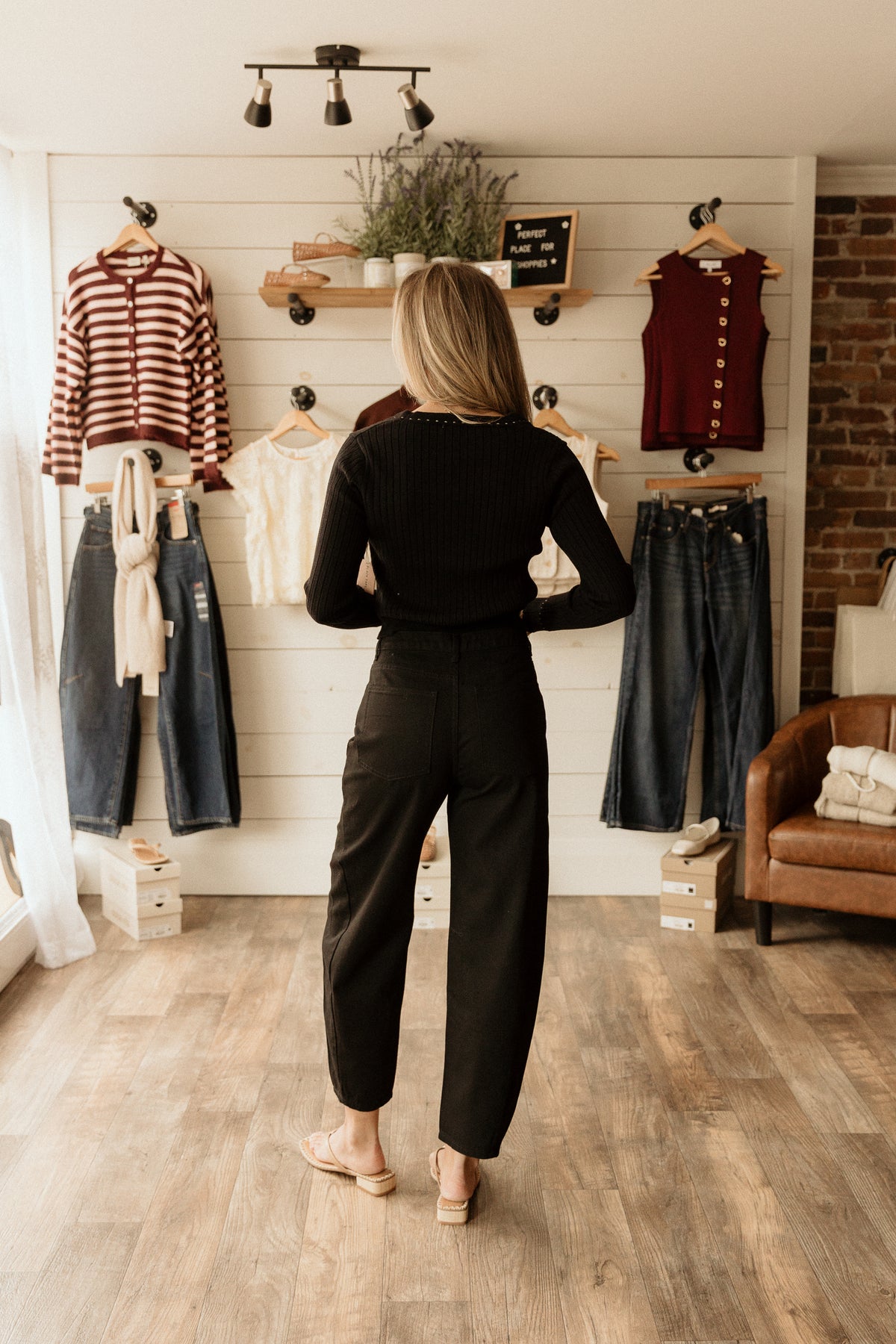 Rylee + Cru: BLK Denim | Barrel Pant