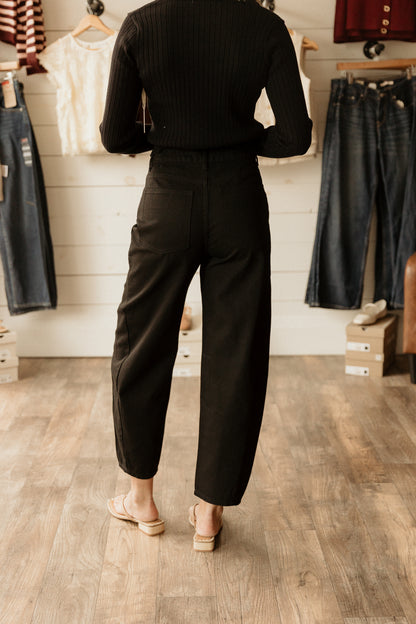 Rylee + Cru: BLK Denim | Barrel Pant