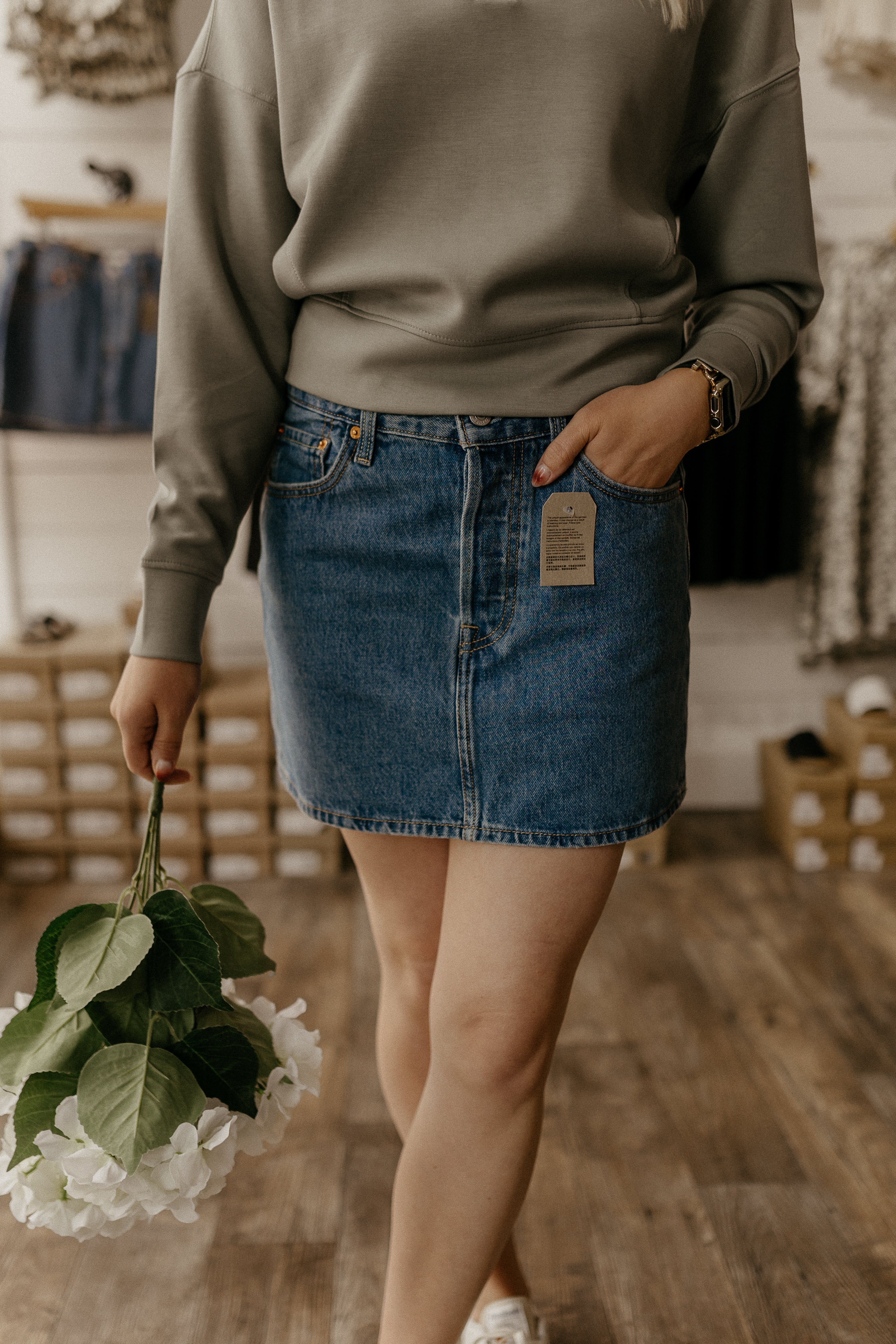 Icon Dark Denim Skirt Levi s