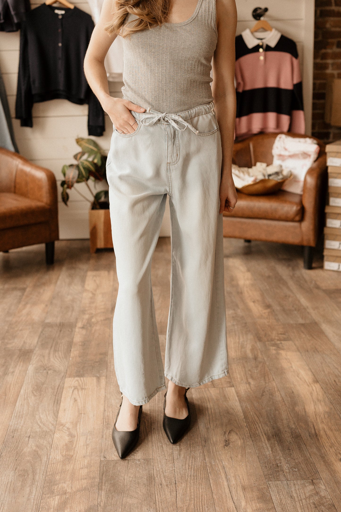 Lounge Denim Cropped | Pant