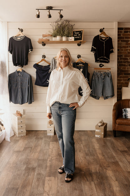 Natalie | Bow Shirt