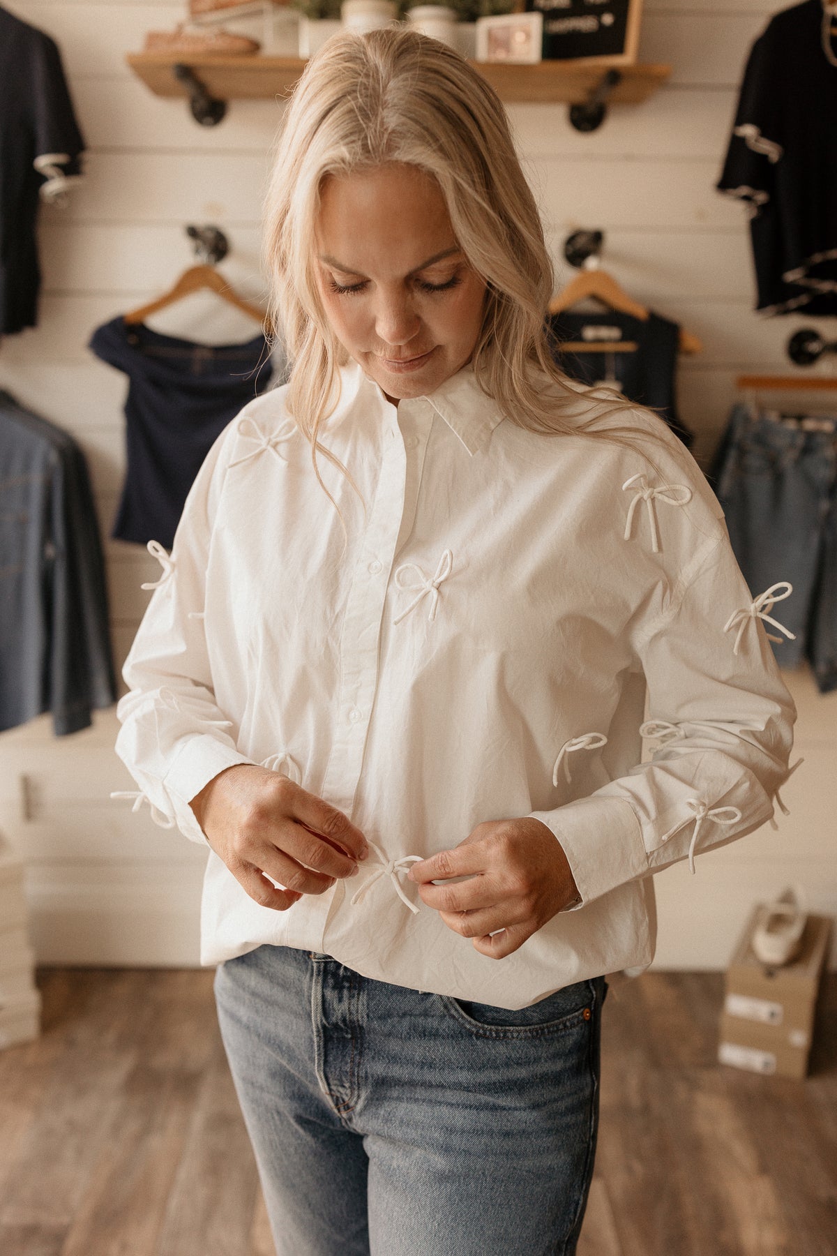 Natalie | Bow Shirt