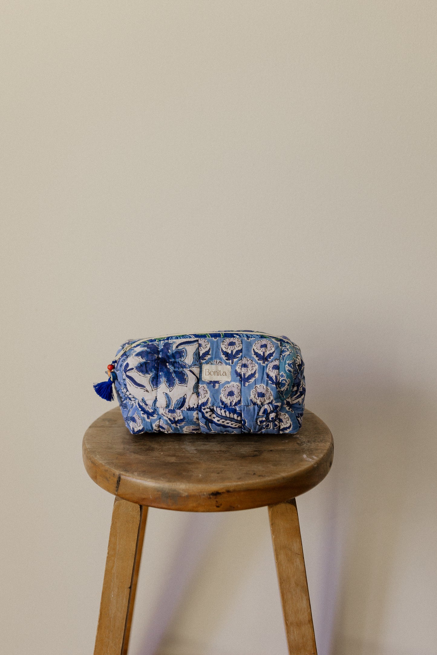 Bonita Patchwork Quilted LRG Cosmetic Bag