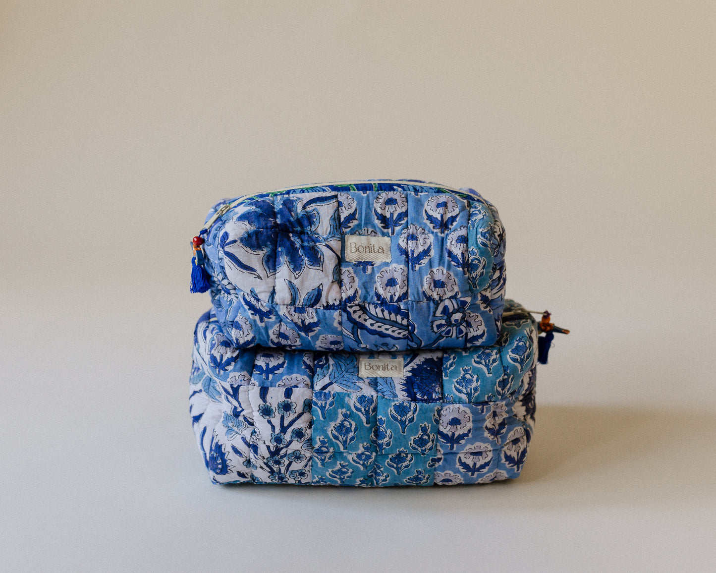 Bonita Patchwork Quilted LRG Cosmetic Bag