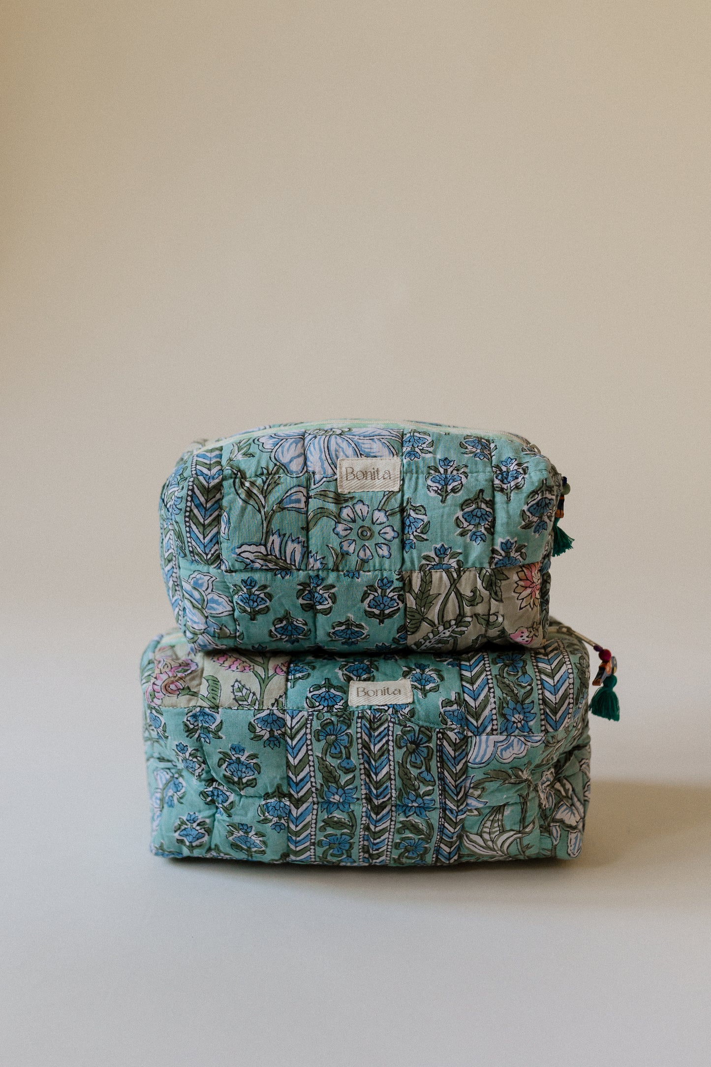 Bonita Patchwork Quilted LRG Cosmetic Bag