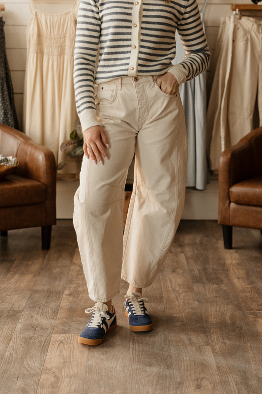 Good Luck | Mid Rise Barrel Pants