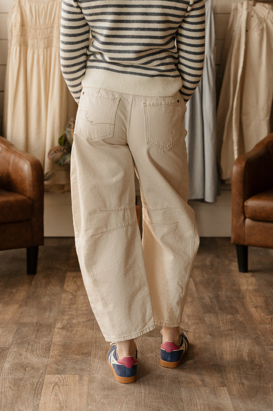 Good Luck | Mid Rise Barrel Pants