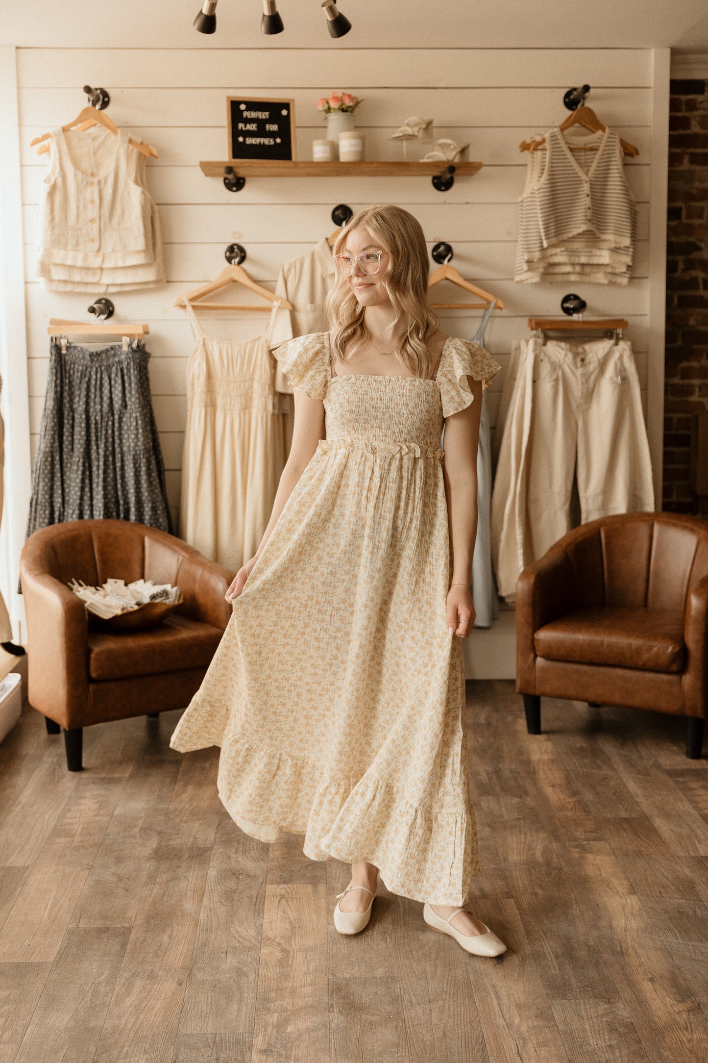 Francesca Dress | Yellow Floral
