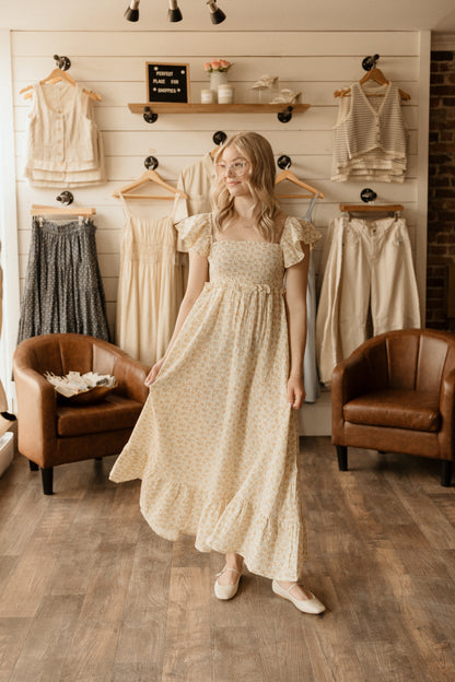 Francesca Dress | Yellow Floral