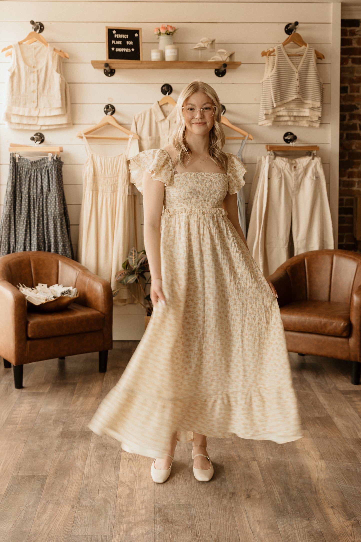 Francesca Dress | Yellow Floral
