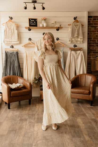 Francesca Dress | Yellow Floral