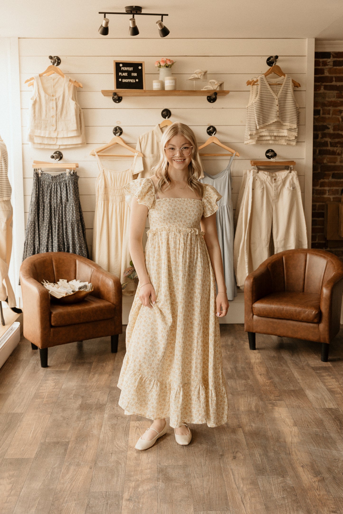 Francesca Dress | Yellow Floral