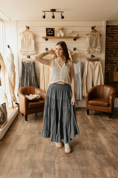 Knit Vest | Marine Stripe