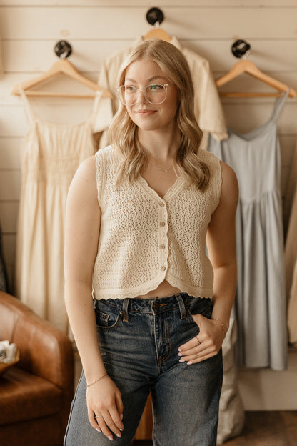 Knit Vest | Natural