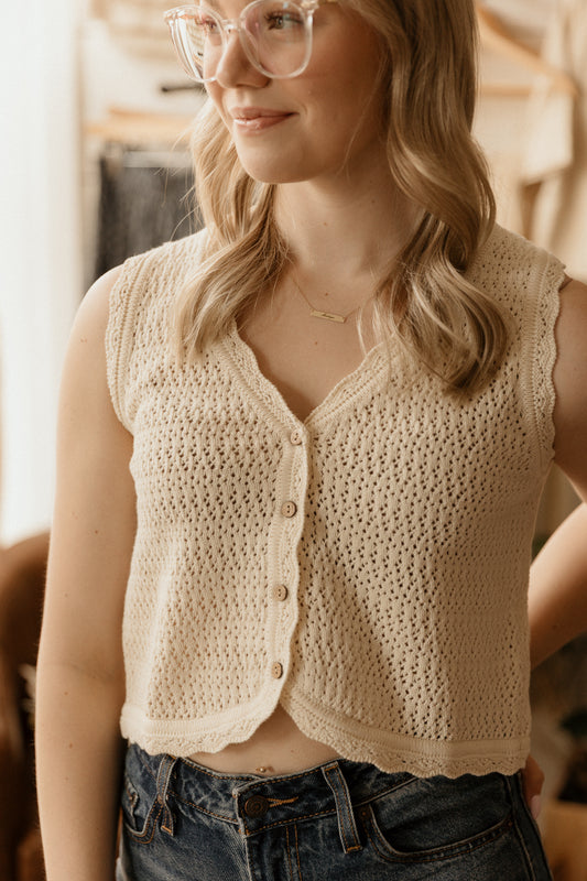 Knit Vest | Natural