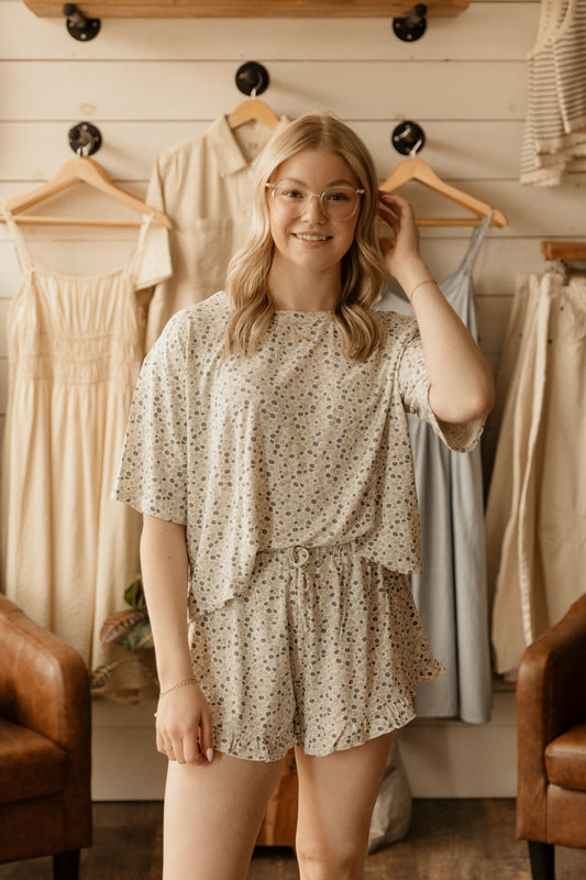 Mosie Set | Blue Ditsy