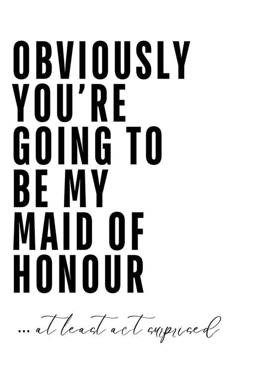 Maid of Honour | Card