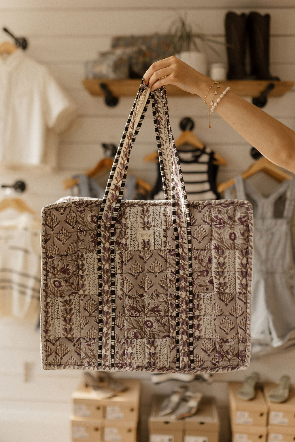 Bonita Patchwork Quilted XL Tote Bag