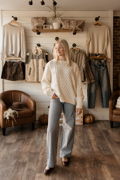 Irish Cable Knit | Sweater (cream)