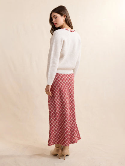 Callie | Plaid Midi Skirt